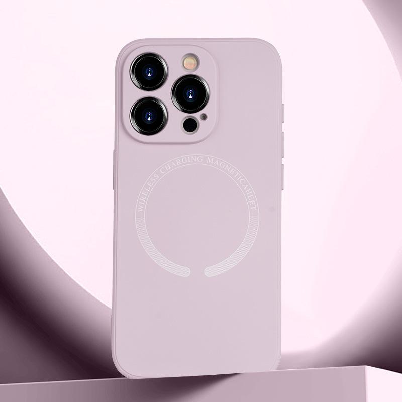 

Подходящий для iPhone16 Магнитный чехол из жидкого силикона с приятным на ощупь покрытием, Защитный чехол Apple 15proMax 14 с защитой от падений iPhone16