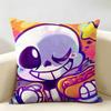 SSans Undertale Anime Cushion Cover Natural Linen Organic Fabric DoubleSided Printing Room Sofa Decor Pillow Case