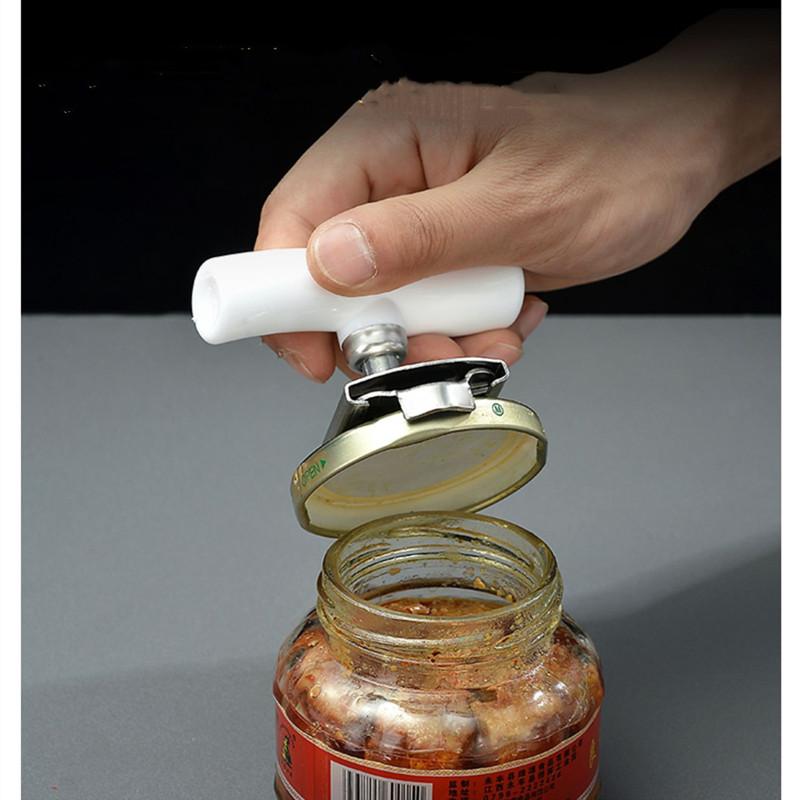 Wielofunkcyjny otwieracz do kapsli ze stali nierdzewnej, regulowany, otwieracz do słoików, oszczędzający pracę, śrubowy otwieracz do puszek, gadżet kuchenny