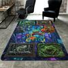 Froggy Frames Cyberspace Pattern Rug Floor Mat for Living Room or Bedroom Soft and Comfortable Carpet a Gift for Birthday and Holiday.