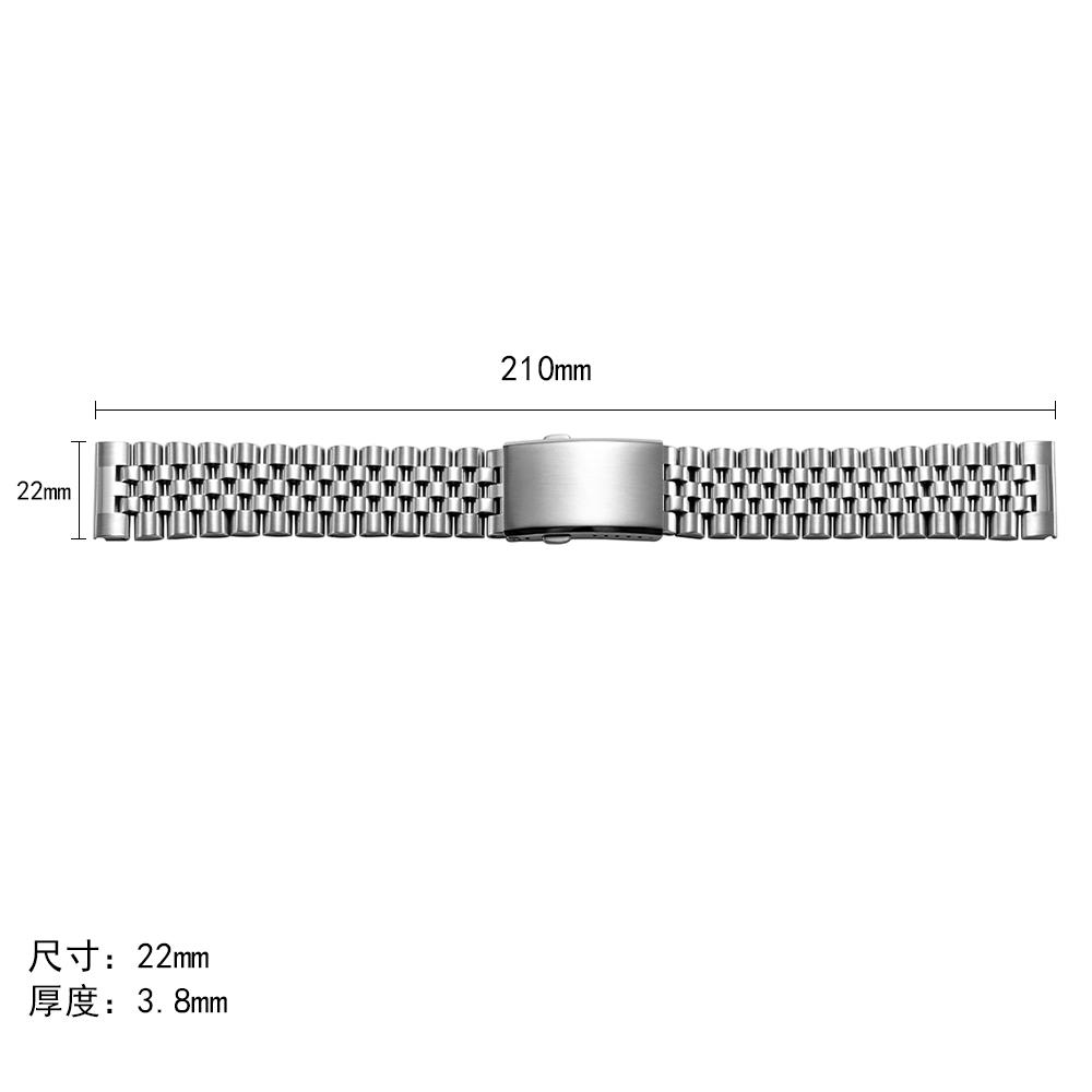 316L Straight End Stainless Steel Strap Quick Release Metal Watch Band 20mm 22mm Solid Buckle Bracelet for Seiko for Jubilee