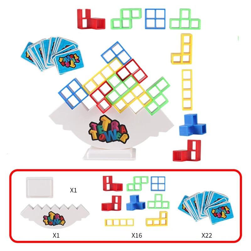 

Tetra Tower Board Games for Families Parties Travel Team Building Stacking Blocks Game Suitable for 1-4 Players Kid Adult Toys