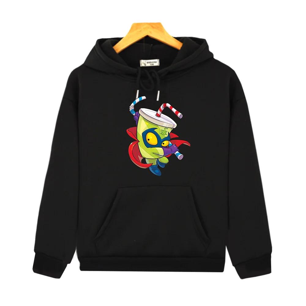 

Супер Зингс SuperZings Мультяшные Толстовки Sudaderas Удобные Теплые Детские Милые Толстовки Осень Мальчики Девочки Худи Детская Одежда 130 чёрный