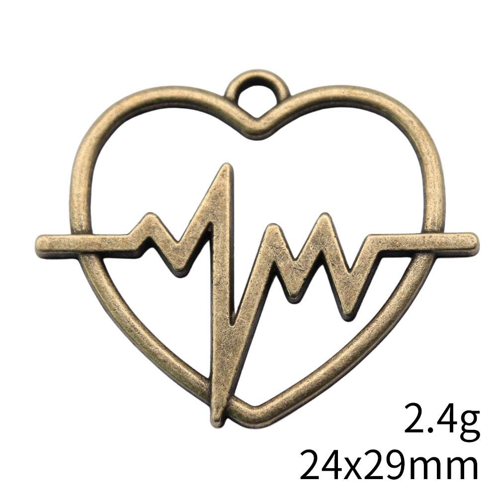 Back To School Charm Bracelet Hollow Peach Heart Charms Pendant Ornaments For Home Male Pendant