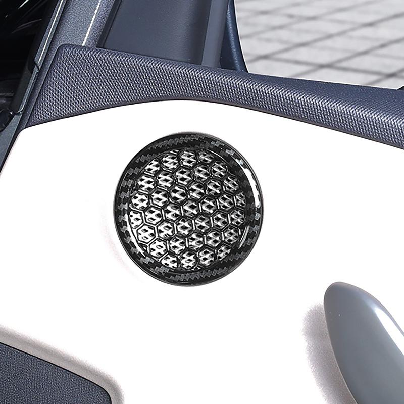 Car Styling Door Tweeter Rings Decoration Cover Trim For BYD Dolphin  Carbon Fiber Color Interior Accessories