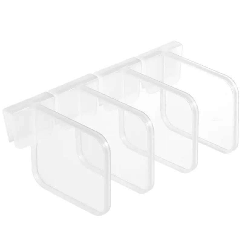 Multifunctional Clip-On Refrigerator Shelf Divider with Separated Compartments
