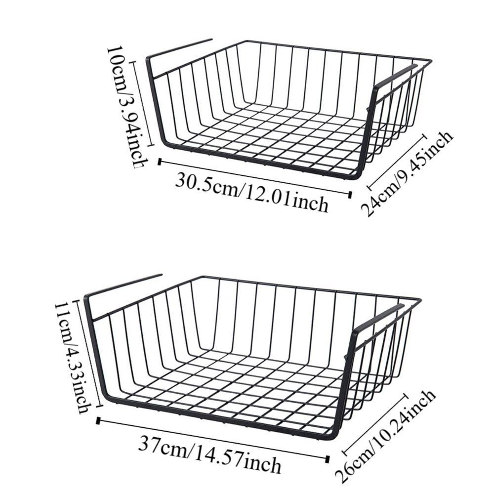 Space Saving Under Table Storage Basket Universal Organizer Storage Rack  Kitchen Organizer
