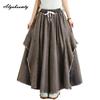 Jeans de Pierna Ancha para Mujer Talla Grande Primavera Verano Cintura Alta Cordón Holgados Culottes de Mezclilla Pa… Más