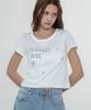 CHICKS Asymmetrical Stella Slim Fit Short Sleeve T-Shirt White