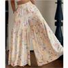 Women's Lightweight Floral Print Loose Wide-Leg Pants