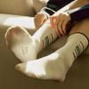 S45_VINTAGE RAINBOW CREPE SOCKS_ivory