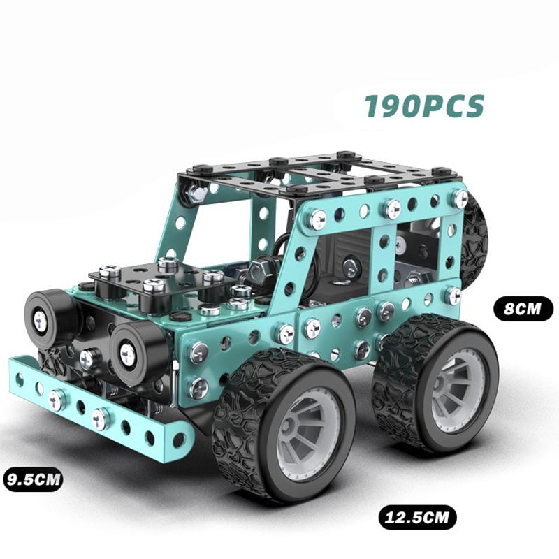 Children's Metal Assembled Toys Creative Off-road Vehicle Models Disassembly Assembly Splicing Engineering Vehicles Handmade Toy