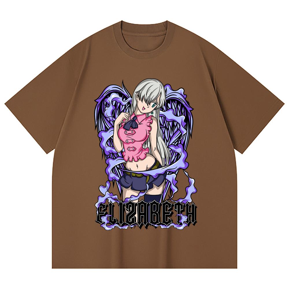 230 Gsm 100% Cotton Seven Deadly Sins V3 Elizabeth Print Unisex Heavy Cotton T Shirt