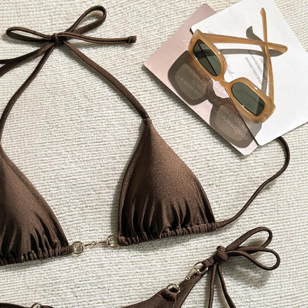 2026 European & American Women's Sexy Strappy Backless Triangle Bikini