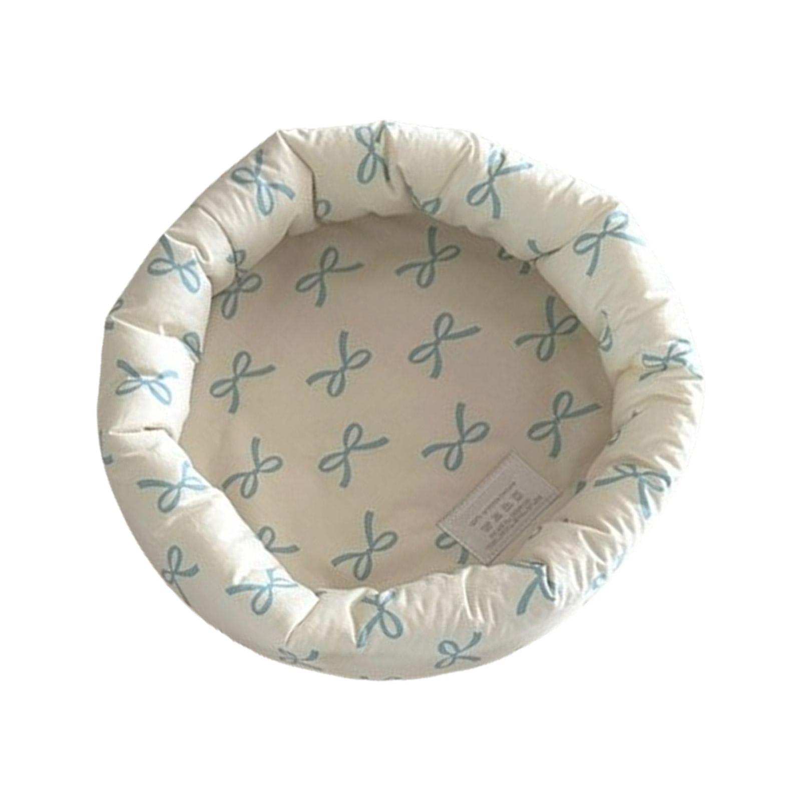 

Милая круглая корзина для хранения с бантом. Шикарный круглый держатель для хранения с бантом для хранения небольших предметов первой необходимости.