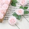 25pcs 8cm PE Foam Artificial Rose Flowers Fake Flower Wedding Decor DIY Scrapbooking Craft Home Decoration