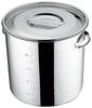 Sanbo Sangyo UK 18-8 Kitchen Pot with Measuring Marks, 26cm, with Handle