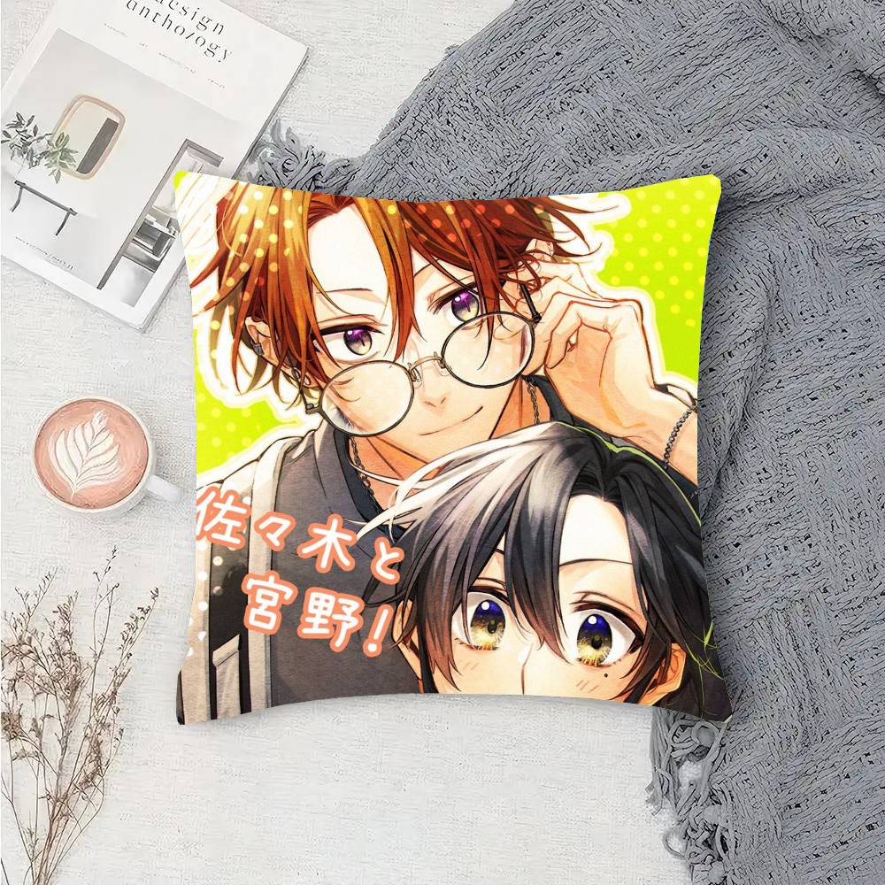 Sasaki And M-Miyano Anime Pillow Case Sofa Cushion Cover Room Home Decoration