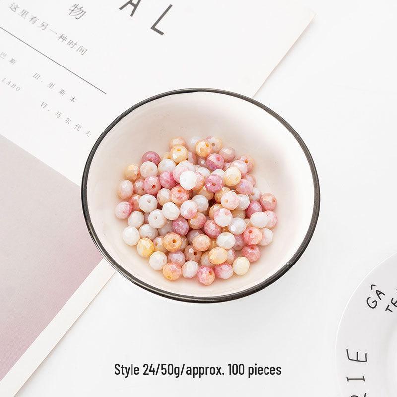 6.5-10mm Multicolor Glass Beads for DIY Bracelet and Necklace Jewelry Making