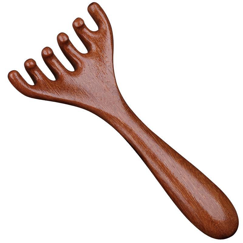 

Масажний гребінець для голови Gold Silk Sandalwood для лікування шкіри голови та полегшення меридіану 2nd Generation, Dragon and Phoenix