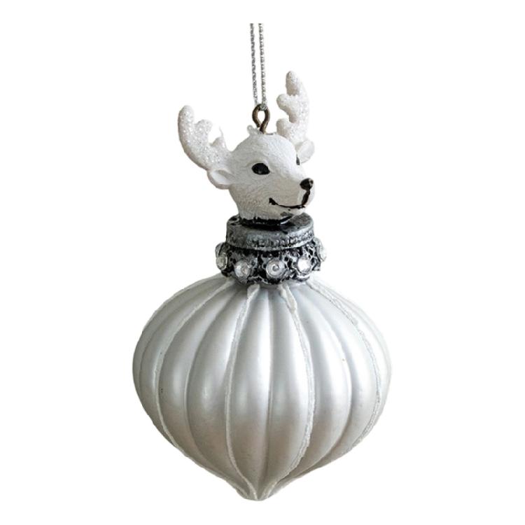 Ornamenti di Natale in Vetro Premium con Forme Creative a Goccia e Scoiattoli e Dettagli Dinamici di Glitter