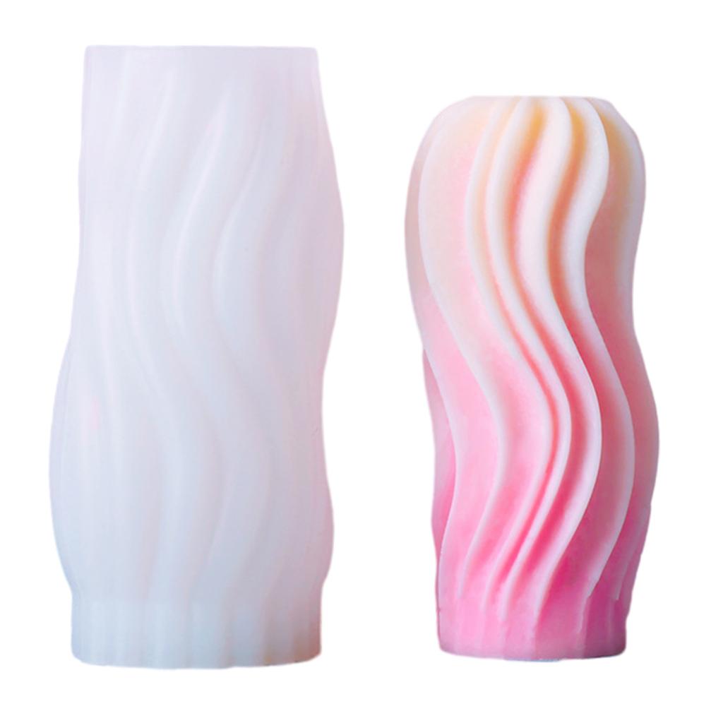 3D Cylinder Candle Mold for Making Candle Soap Plaster Ornament Silicone Resin Casting Molds DIY Craft Non-stick Mould