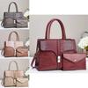 Versatile Stylish Khaki Two-piece Shoulder Tote Bag Set With Spacious Design For Daily Use