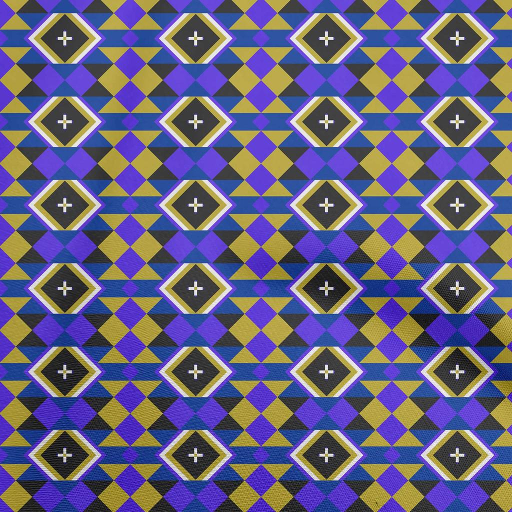 oneOone Cotton Flex Medium Blue Fabric Geometric  Sewing Craft Projects Fabric Prints By Yard 40 Inch