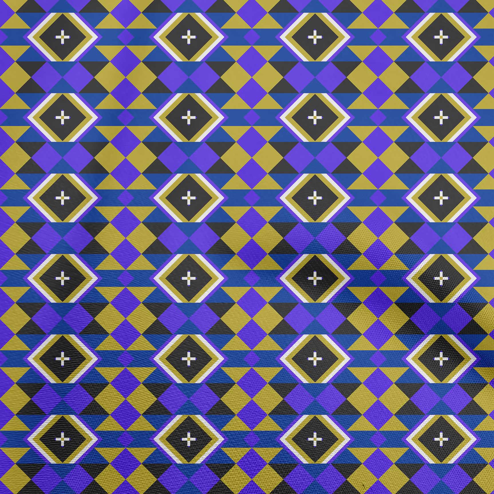 

OneOone Cotton Flex Medium Blue Fabric Геометричне шиття Ремісничі проекти Друк на тканині 40 дюймів 42 Inch Wide - Viscose Chiffon Фіолетовий