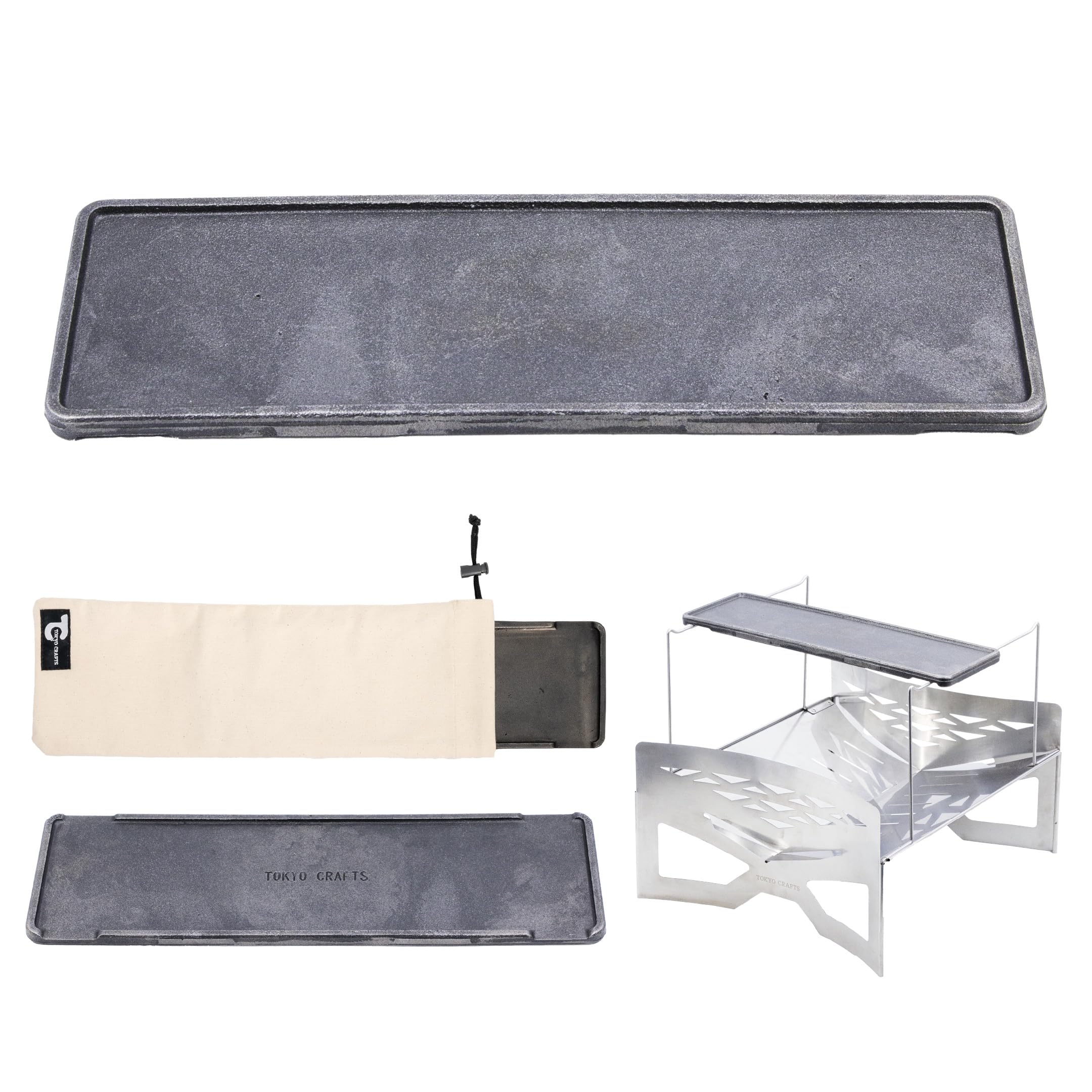 

TOKYO CRAFTS Brick Iron Plate for MacRite, MacRite 2, 5mm Thick, for Grilling, BBQs, Camping, and Outdoor Activities (Black/TC-039)