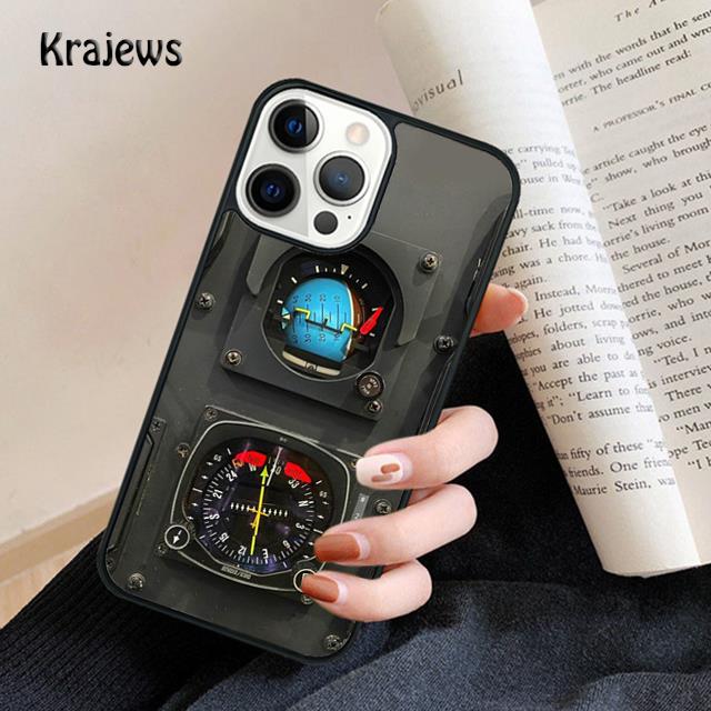 Aviation Airplane Instrument Soft Phone Case For IPhone 18 17 Air 16 15 14 Max Plus 11 12 13 Pro Max Phone Cover Fundas