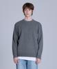 BASIC HOUSE Cable Round Neck Knit Melange Grey Lykt7101