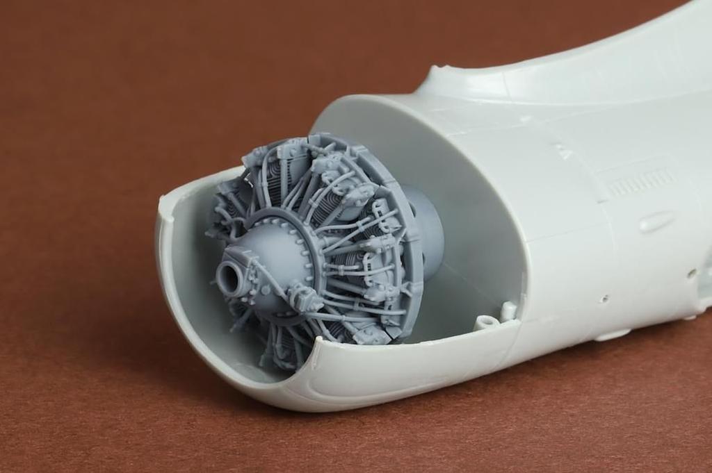 SBS Model Curtiss Hawk Engine Plastic Model Parts SBM48101 1/48 H75A-3 (for Academy/Wolfpack) (Airplane)