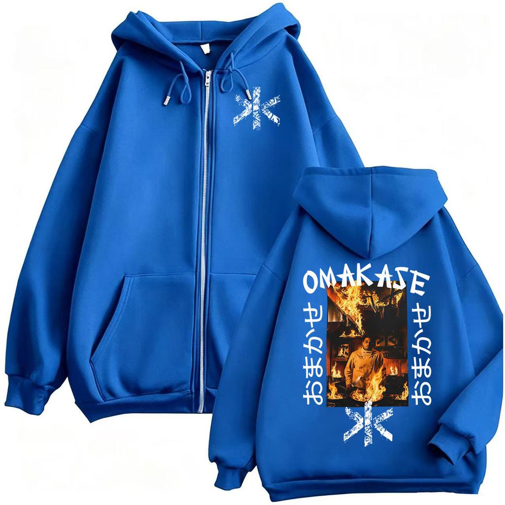 Omakase Alvaro Diaz Album Tour Zip Up Hoodies Men Women Fashion Hip Hop Sweatshirt Long Sleeve Zipper Pullover