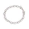 Mezmic Stone Collection Round Ring Chain 925 Sterling Silver Bracelet