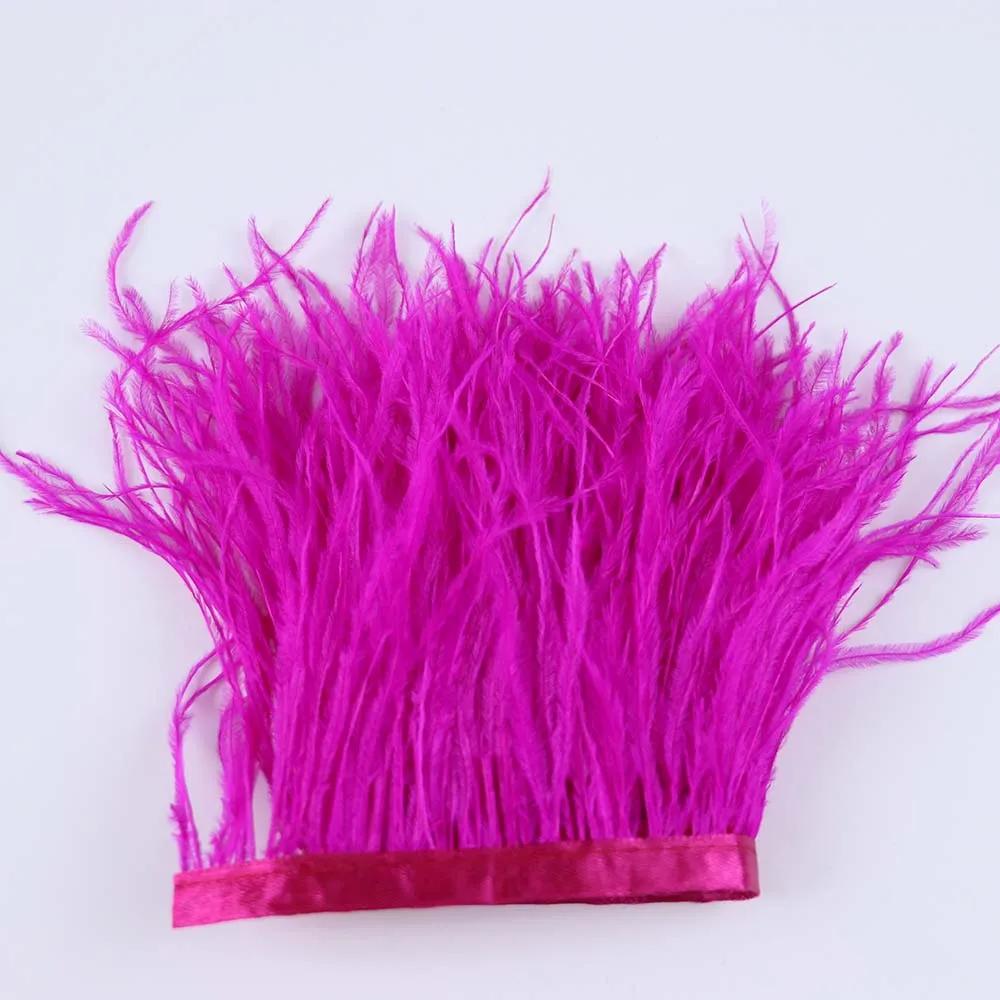 Feather53 Color Ostrich Feather Trim Ribbon 10-15cm 1M for Crafts Wedding Dresses Carnival Costume Home Decoration Sewing Accessories