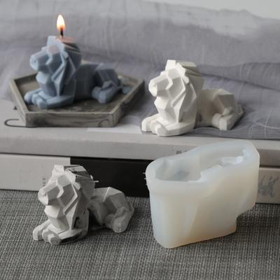 Geometryczny szablon lwa forma na świece silikonowa forma do robienia świec DIY Handmade świąteczne prezenty świąteczne dekoracje do domu