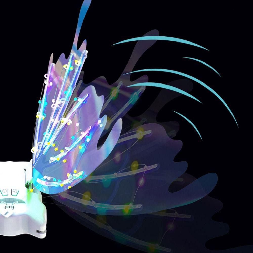 With Light Music Glowing Butterfly Wings Halloween Christmas Birthday Party Decor