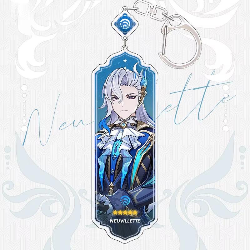 Portachiavi Anime Linnea Flins Durin Mualani Furina Arlecchino Accessori Portachiavi Genshin Impact Ciondolo Carino per Borsa Portachiavi Regalo