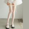 Japanese Cute Lace Up Silk Over Knee Long Socks for Women JK Girl Sweet Ribbon Bowknot Thin Thigh High Stockings Hosiery