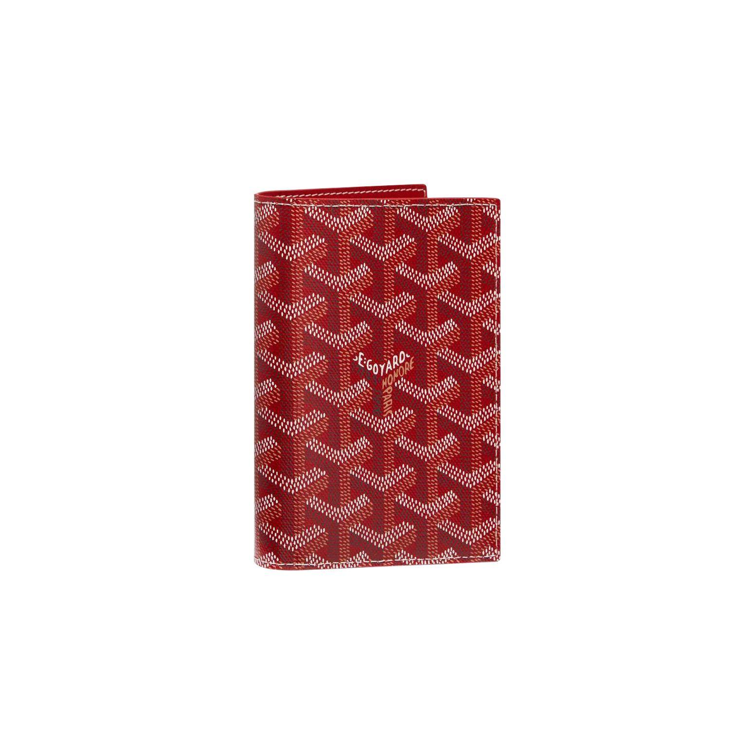 

Goyard Grenelle Monogrammed Flap Pocket Canvas And Leather Card Holder Passport Holder Unisex Accessories Red GRENELPMLTY-02CL02X Box(Basic Set+Box)