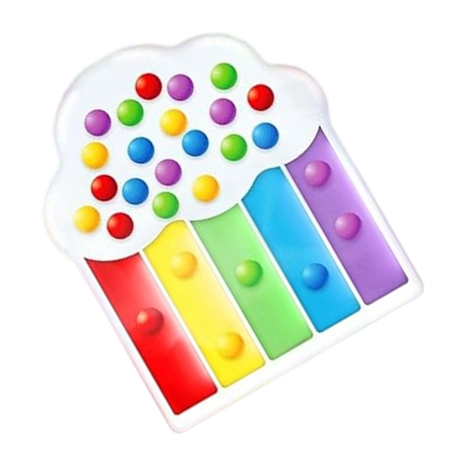 

Rainbow Cloud Color Sorting Sensory Squeezable Toy For Kids Emotional Learning Educational Matching Activity Game 2