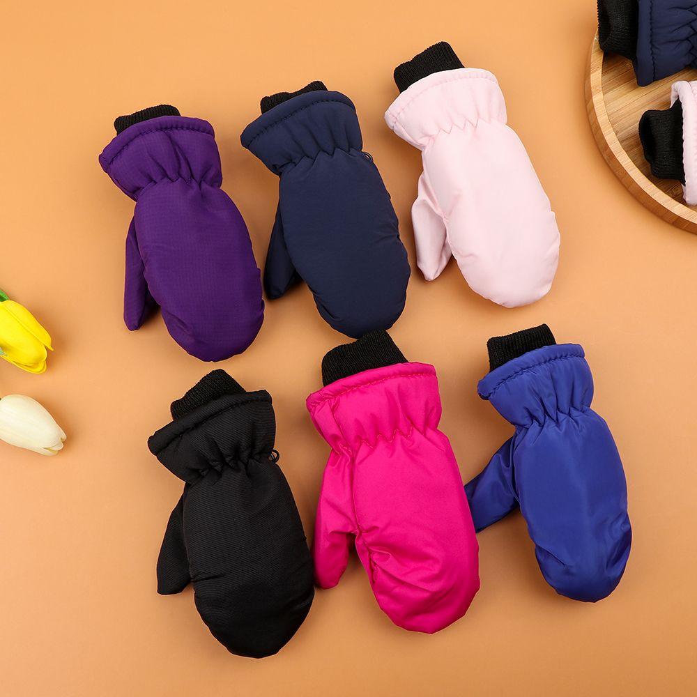 Must Thicken Warm Windproof Waterproof Children Ski Gloves Snow Snowboard Long-sleeved Mitten