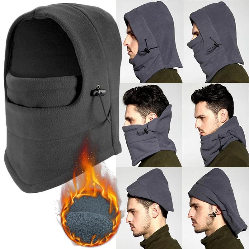 New Fashion Warm Cap Winter Men Women Hats Waterproof Thermal Fleece Balaclava Hat Hooded Neck Warmer Hiking Scarves Hats