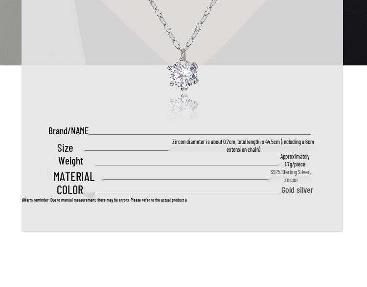 Korean Style Diamond Zirconia Clavicle Necklace for Women - Retro Fashion, Simple & Trendy Ornaments