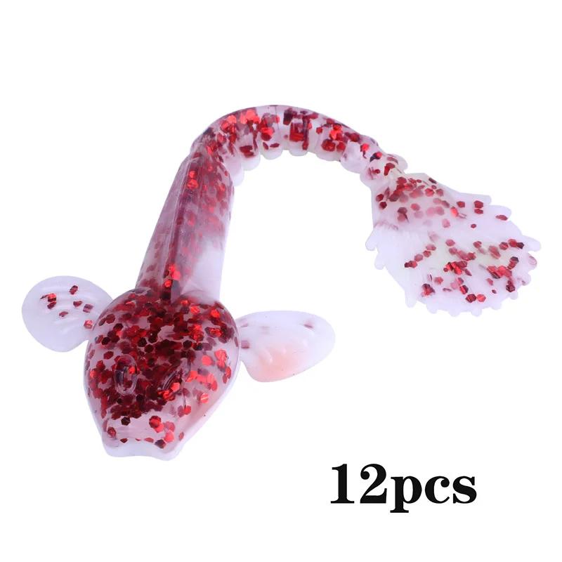 Soft Lure 4.5g 3.5in 90mm 12PCS/Lot Fishing Swimbait Lure Set Tail Worm Saltwater/Freshwater Fishing Baits