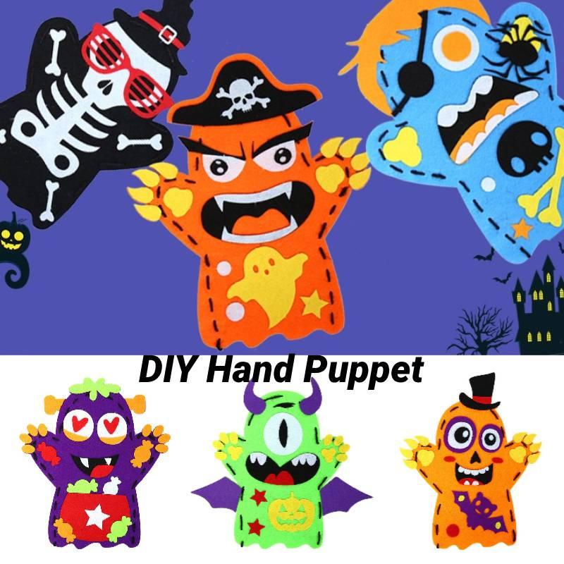 Interaktive Halloween-Marionette Für Kinder Vliesstoff Materialpackung Zum Basteln von Spielzeug