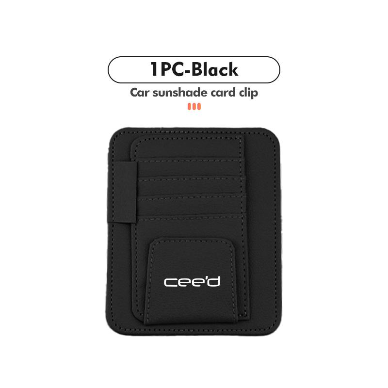 Car Sun Visor Organizer Multi-Pocket Business Card Storage Accessory For KIA Cerato Proceed Venga Stonic Picanto Sorento Stinger