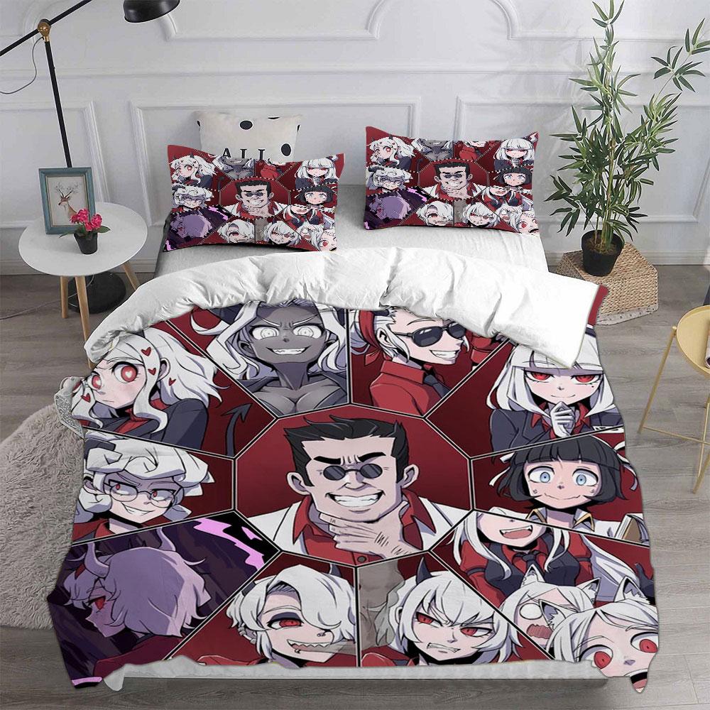 New Game Helltaker Bedding Sets Comforter Quilt Bed Cover Duvet Cover Pillow Case 2-3 Pieces Sets Kids Adult Size Home Textiles