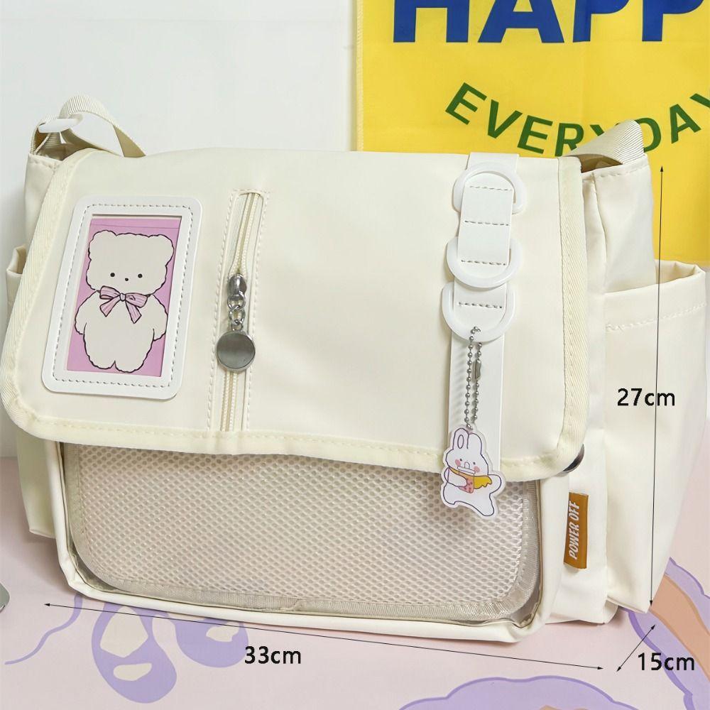 New Y2K Transparent Crossbody Bag Waterproof Japanese JK Ita Bag DIY Display Plate Lightweight Harajuku School Bags